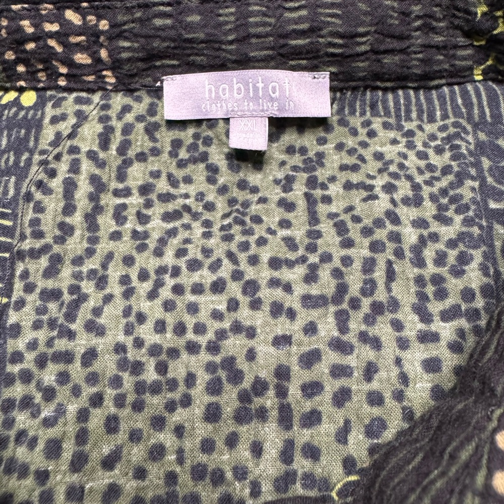 Habitat Textured Patchwork Button Front Top Xxl - image 6